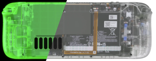 Customized Steam Deck – Glow In The Dark Green - LCD - 256GB Storage